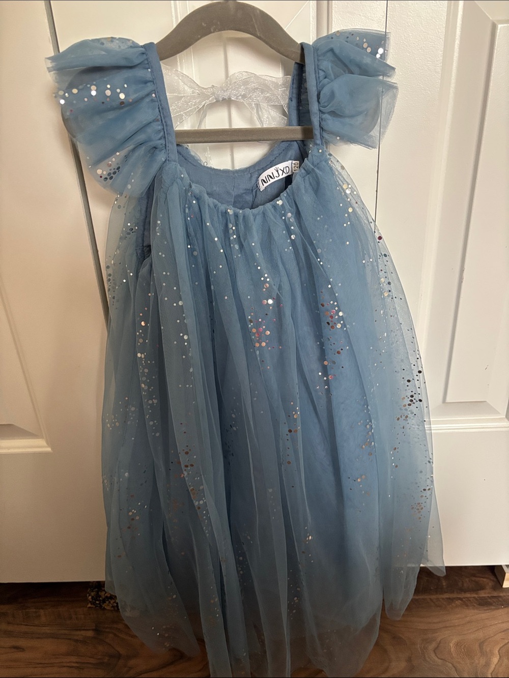 Blue Sequin Tulle Princess Dress for Kids